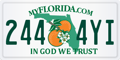 FL license plate 2444YI