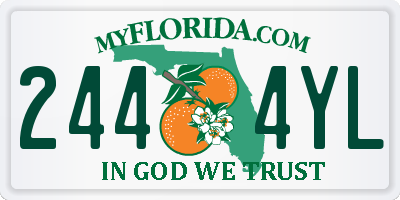 FL license plate 2444YL