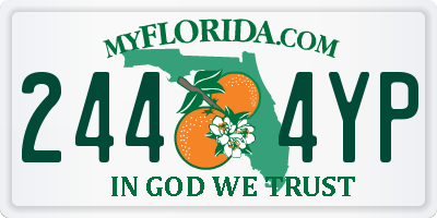 FL license plate 2444YP