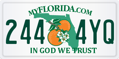 FL license plate 2444YQ