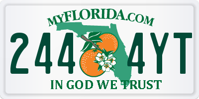 FL license plate 2444YT