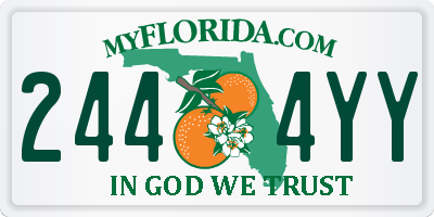 FL license plate 2444YY