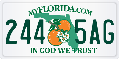 FL license plate 2445AG