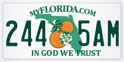 FL license plate 2445AM