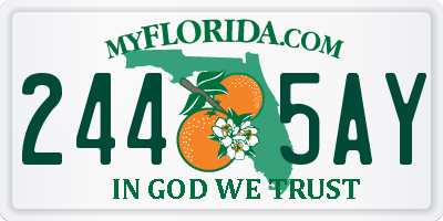 FL license plate 2445AY