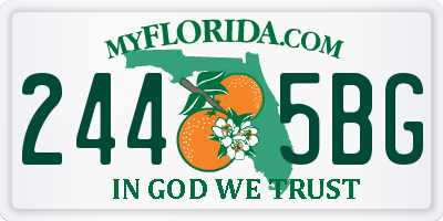 FL license plate 2445BG