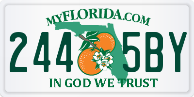 FL license plate 2445BY