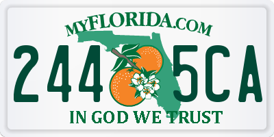 FL license plate 2445CA