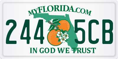 FL license plate 2445CB