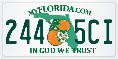 FL license plate 2445CI