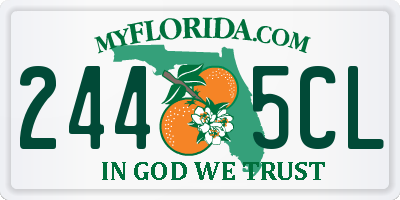FL license plate 2445CL