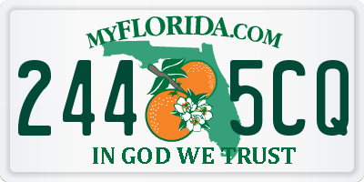 FL license plate 2445CQ