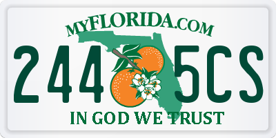 FL license plate 2445CS
