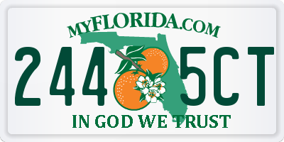 FL license plate 2445CT