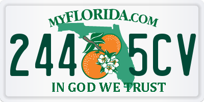 FL license plate 2445CV