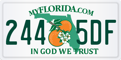 FL license plate 2445DF