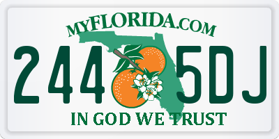 FL license plate 2445DJ