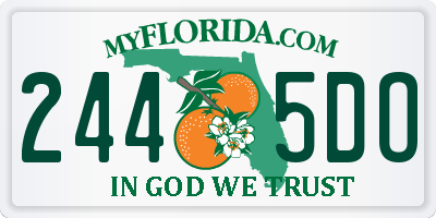 FL license plate 2445DO