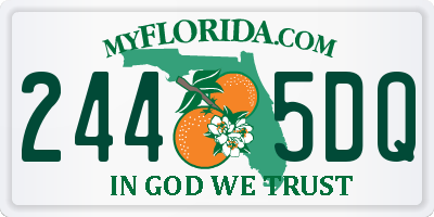 FL license plate 2445DQ