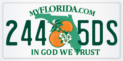 FL license plate 2445DS