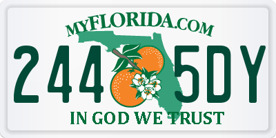 FL license plate 2445DY