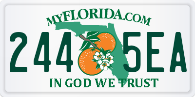 FL license plate 2445EA