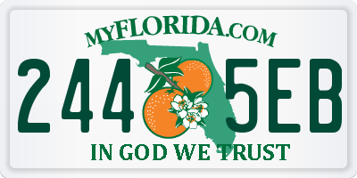 FL license plate 2445EB