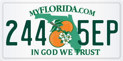 FL license plate 2445EP