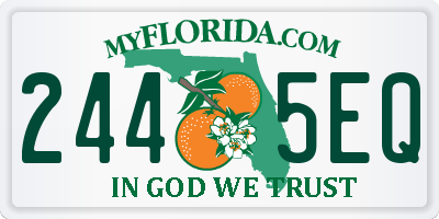 FL license plate 2445EQ