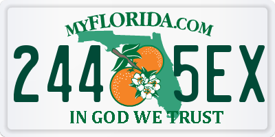FL license plate 2445EX