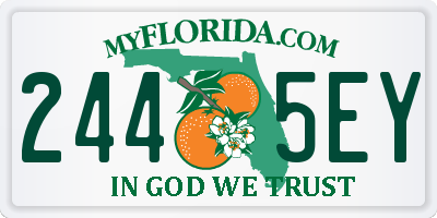FL license plate 2445EY