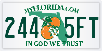 FL license plate 2445FT