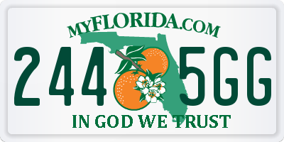 FL license plate 2445GG