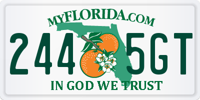 FL license plate 2445GT