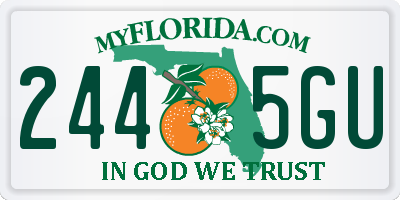 FL license plate 2445GU