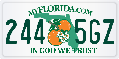 FL license plate 2445GZ