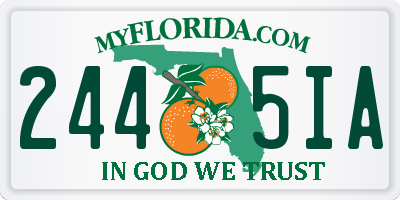 FL license plate 2445IA