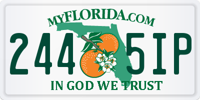 FL license plate 2445IP