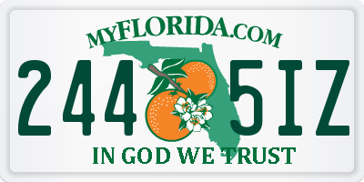 FL license plate 2445IZ