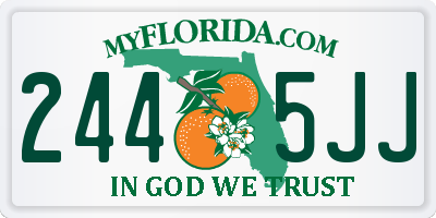 FL license plate 2445JJ