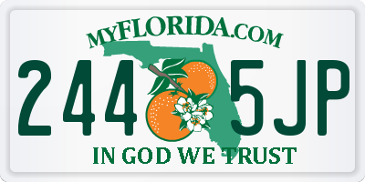 FL license plate 2445JP