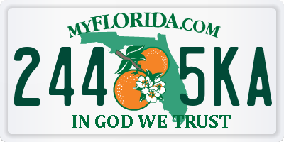 FL license plate 2445KA