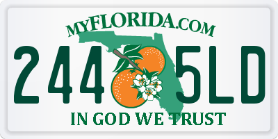 FL license plate 2445LD