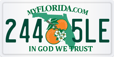 FL license plate 2445LE