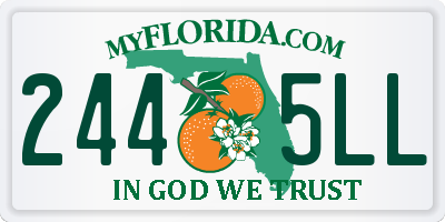 FL license plate 2445LL