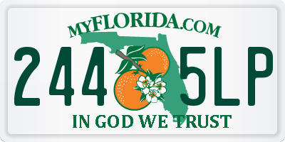 FL license plate 2445LP