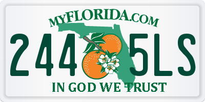 FL license plate 2445LS