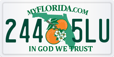 FL license plate 2445LU