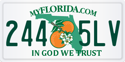 FL license plate 2445LV