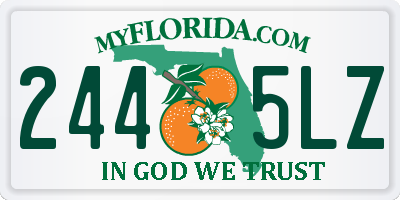FL license plate 2445LZ